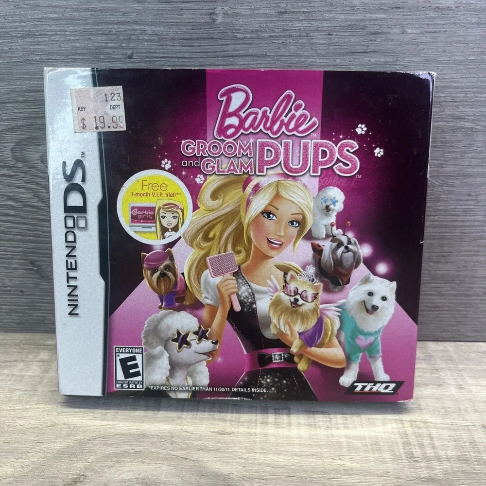 Barbie: Groom and Glam Pups (Nintendo DS, 2010) Dogs Puppies Fancy